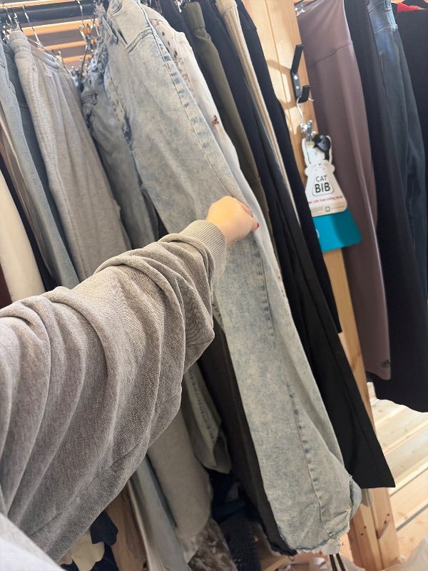 Bláar gallabuxur