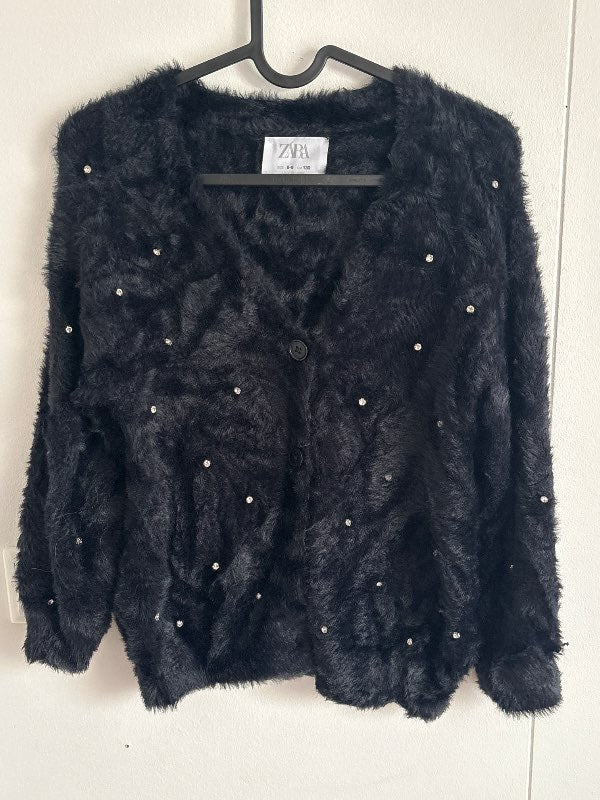 Zara mjúk hnept peysa glimmersteinar