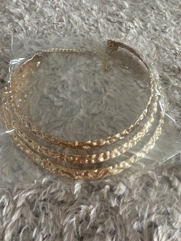 Triple-hardened gold necklace
