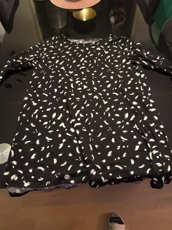 Black white dress