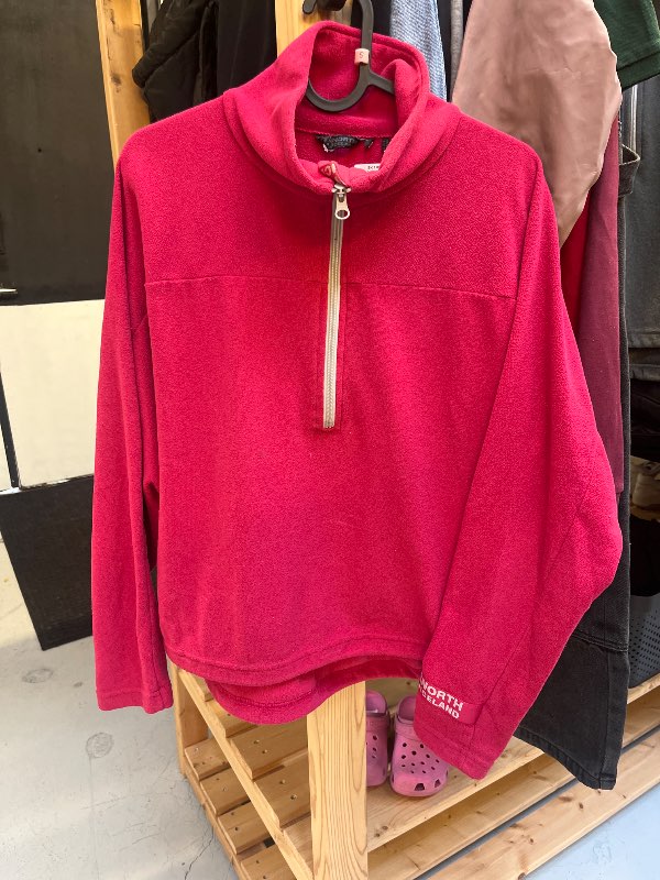 66N Dömu zip neck bleik