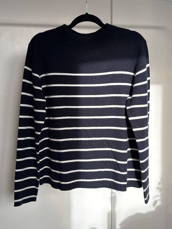 Peysa, blá röndótt