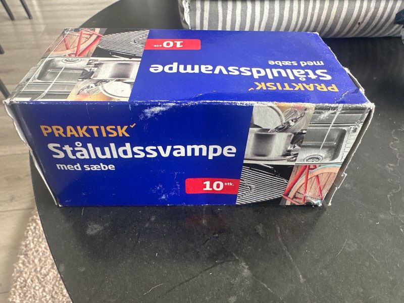 Kassi með stálull með sápu 10stk nýtt