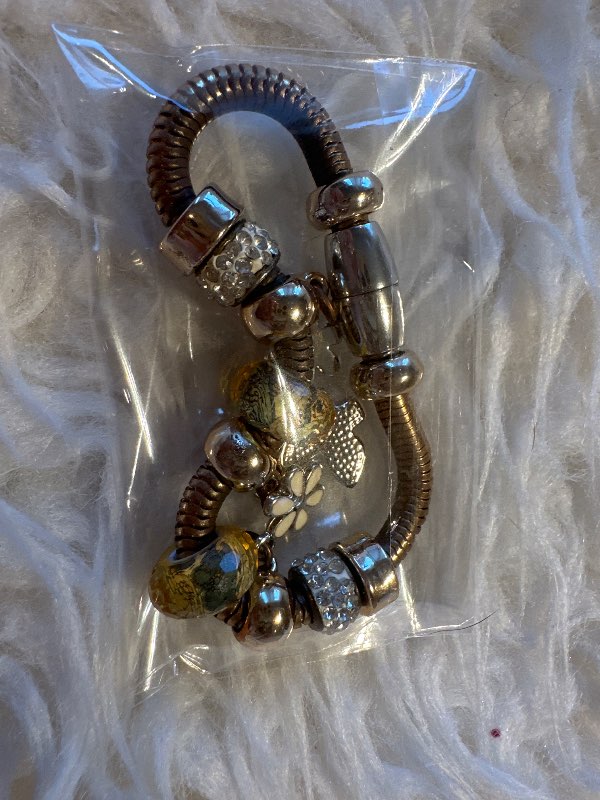 Butterfly and flower bracelet