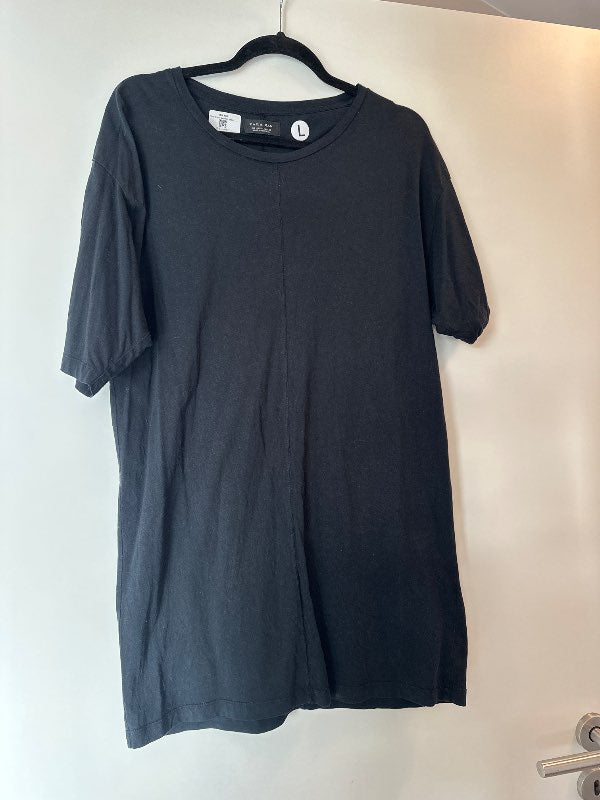 zara man svartur síður stuttermabolur st,L