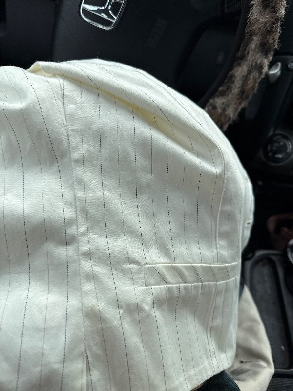 White stripe vest