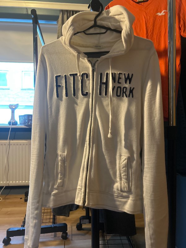 Hvít Fitch New York hettupeysa