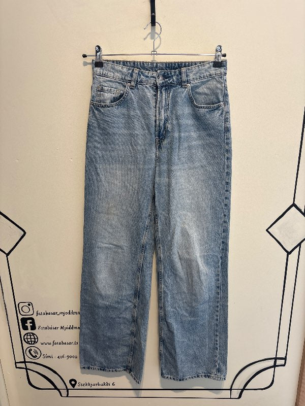 H&M wide leg gallabuxur