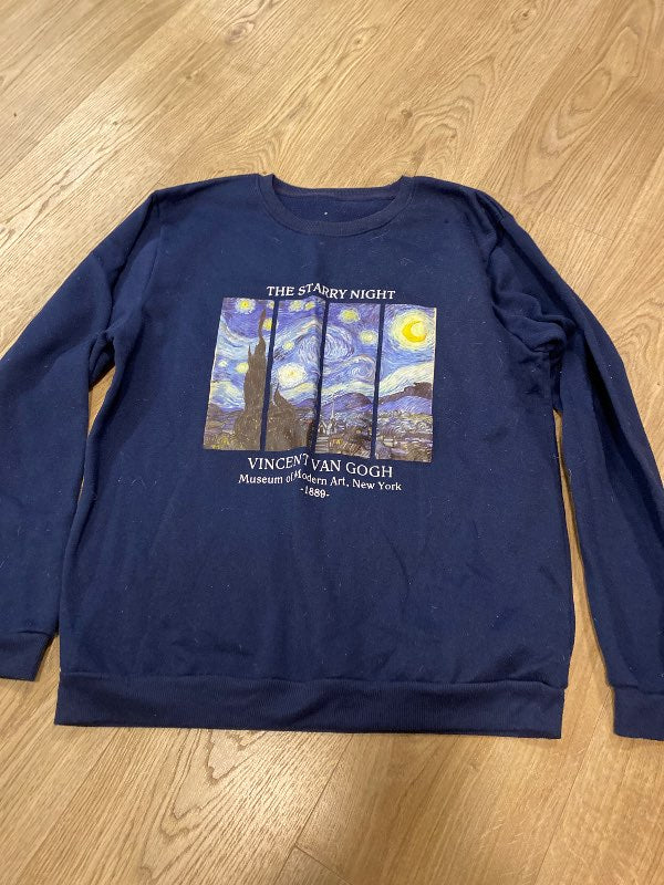 Starry night blá peysa