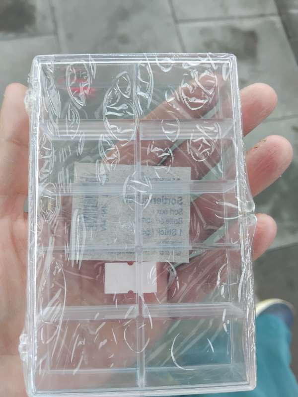 Plast box með loki og 10 hólfum