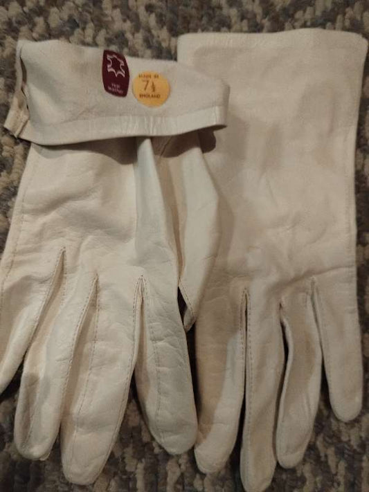 Ekta vintage leður hanskar made iin UK