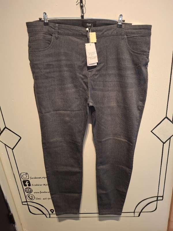 Zizzi ónot gráar gallabuxur 60