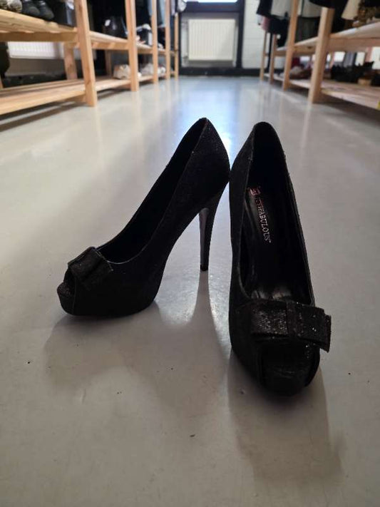 JustFab svar/glimmer hælar