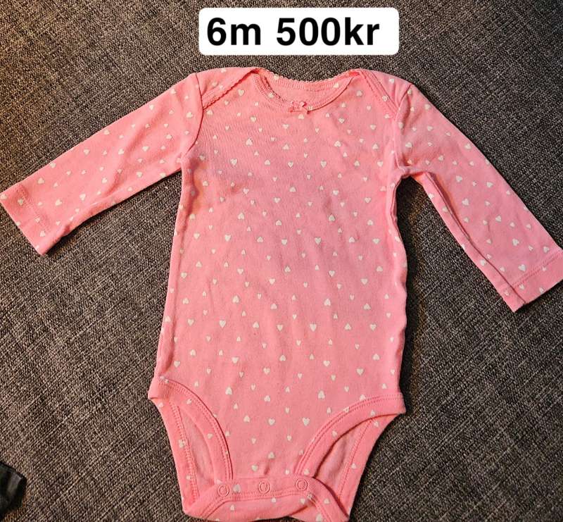 Bleik hjartasamfella 6m