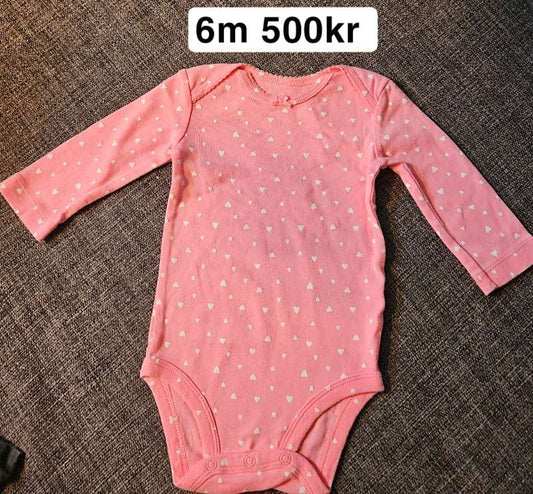 Bleik hjartasamfella 6m