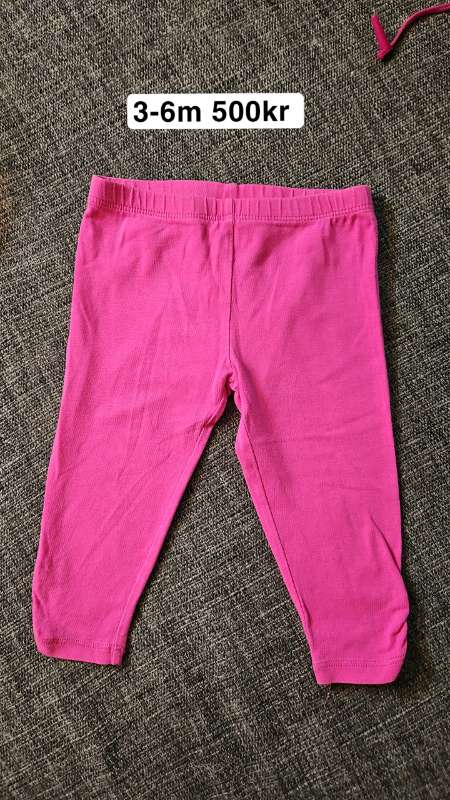 Bleikar leggings 3-6m