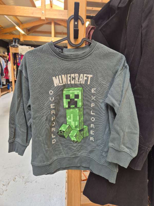 Minecraft peysa grágræn