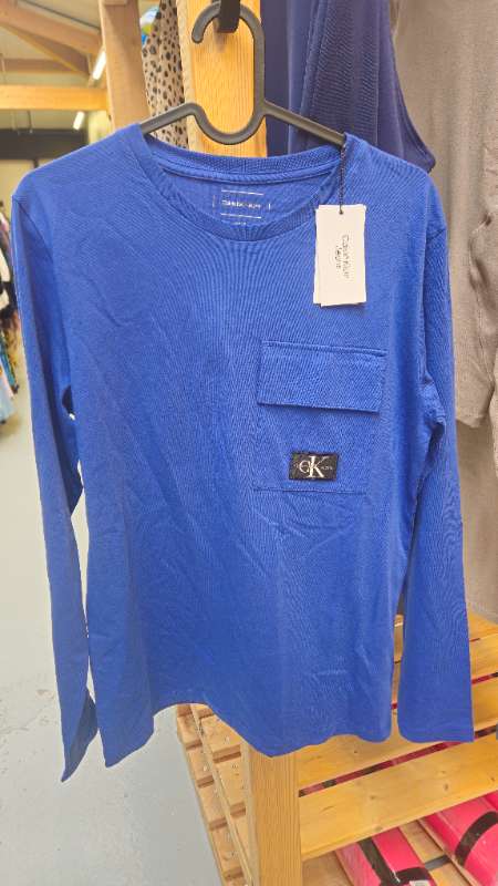 Calvin Klein langermabolur blár nýr