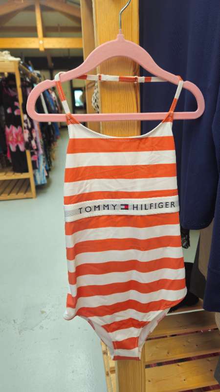 Tommy Hilfiger sundbolur röndótt orange