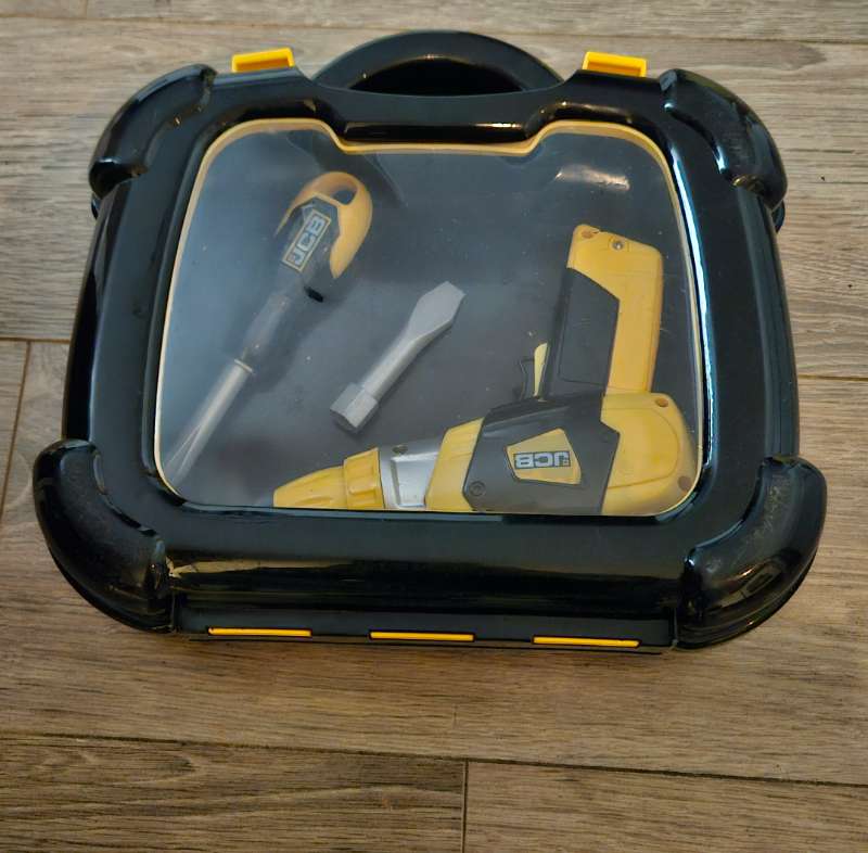Jcb borvél, skrúfjárn og vinnutaska