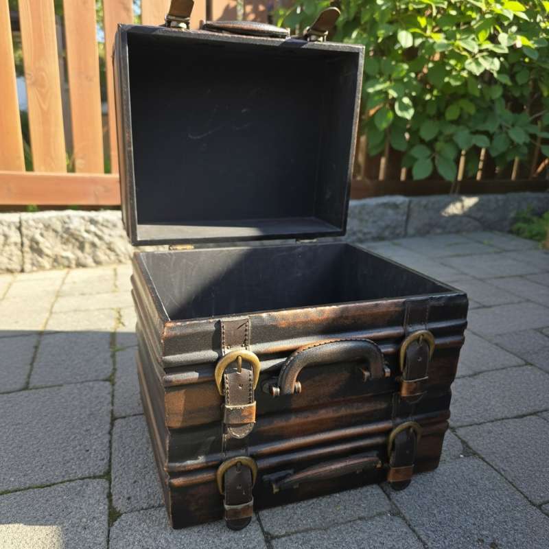Geymslubox eins og ferðatöskur í laginu