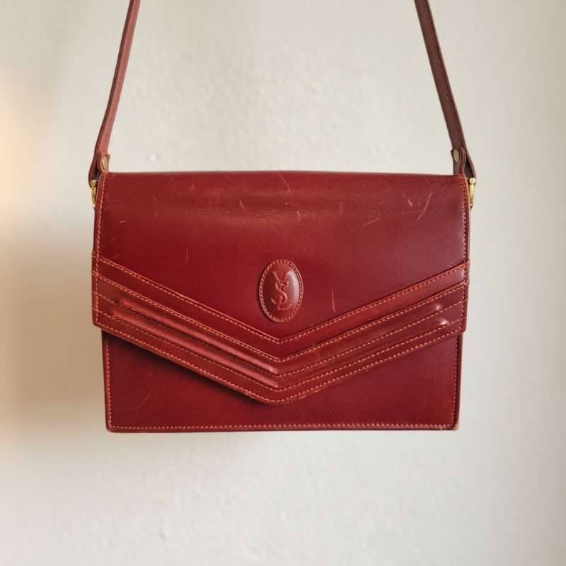 YSL Vintage leðurtaska 1970s