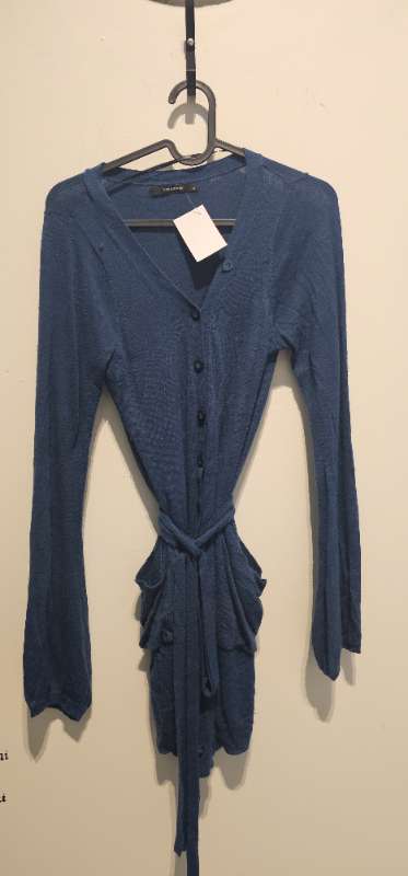 Blue cardigan
