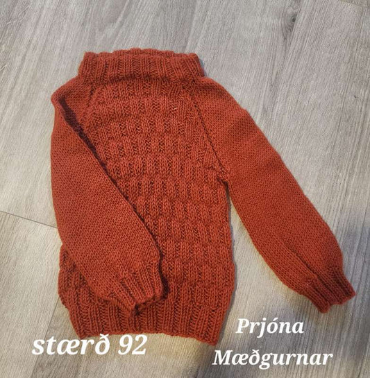 Riðbrún peysa stök