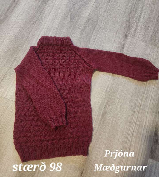 Dökkrauð peysa stök