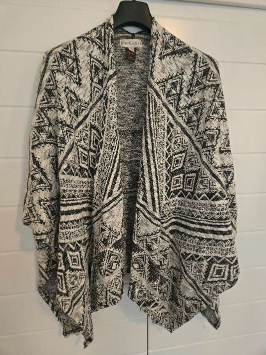 Sjal svart og hvítt - stórt