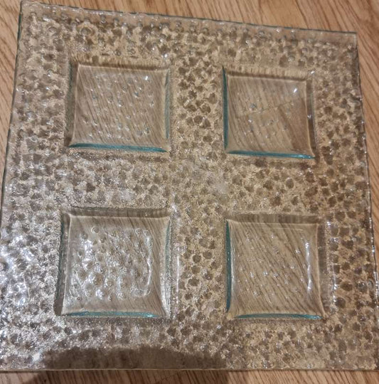 Glær kertastjaki f/4 kerti (K)