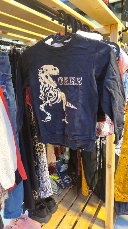 Risaeðlu kappahl peysa