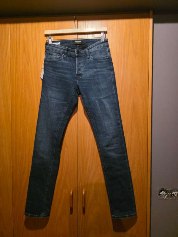 Bláar jack&Jones gallabuxur