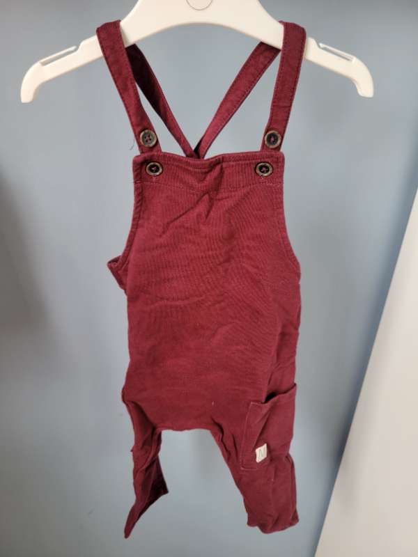 Lindex rauðar smekkbuxur 68