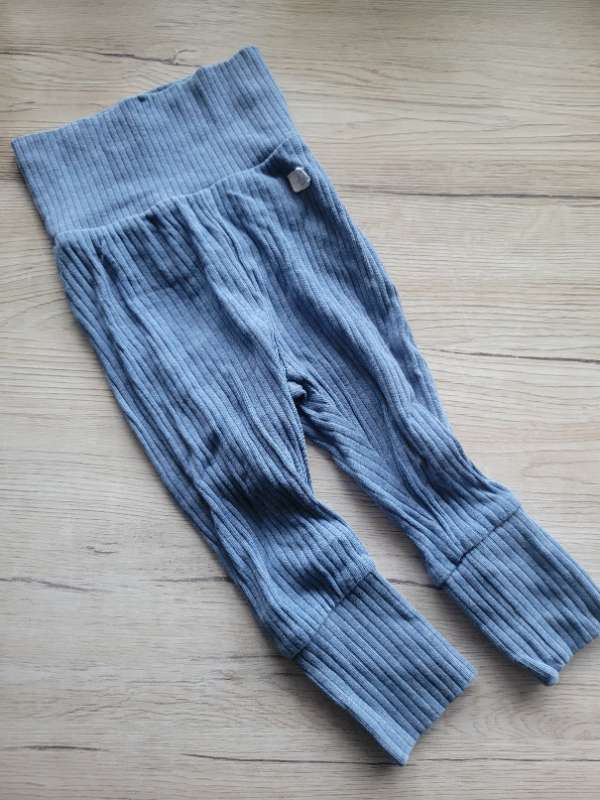 H&M bláar rifflaðar leggings 62