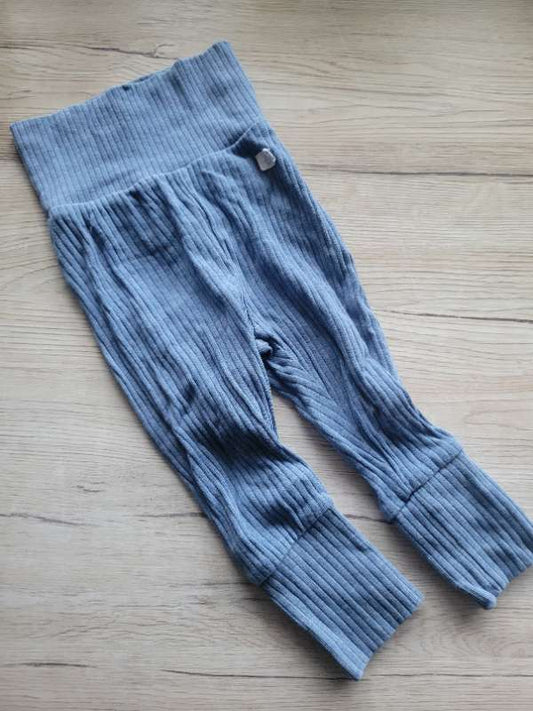 H&M bláar rifflaðar leggings 62