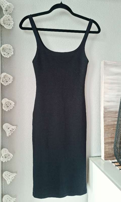 Hálfsíður kjóll (ZARA), svartur