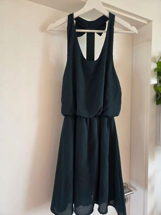 Green open-back dress