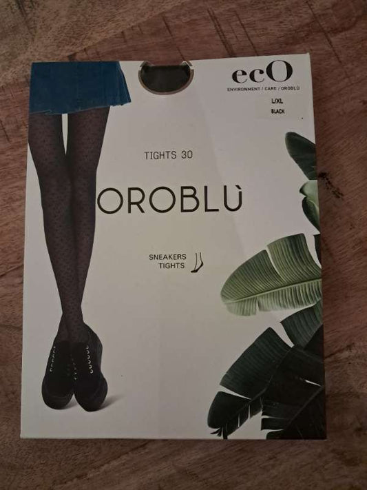S OROBLU sokkabuxur  sv/munstur 30 den
