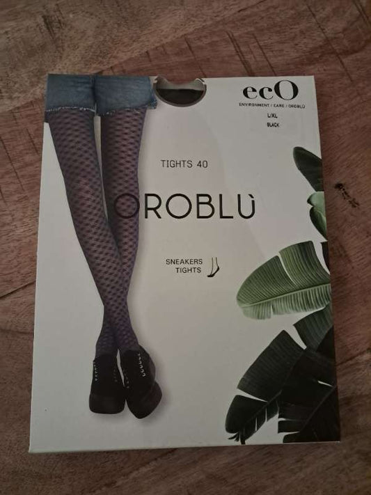 S OROBLU sokkabuxur  sv/munstur 40 den
