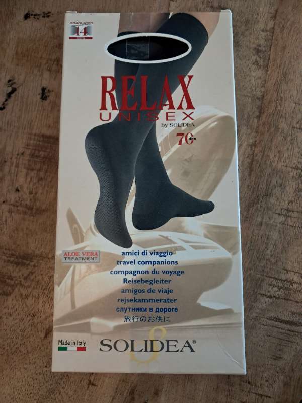 S Relax þrystsokkar svartir