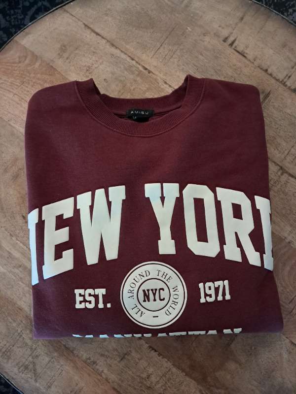 E New York jogging vínrauð
