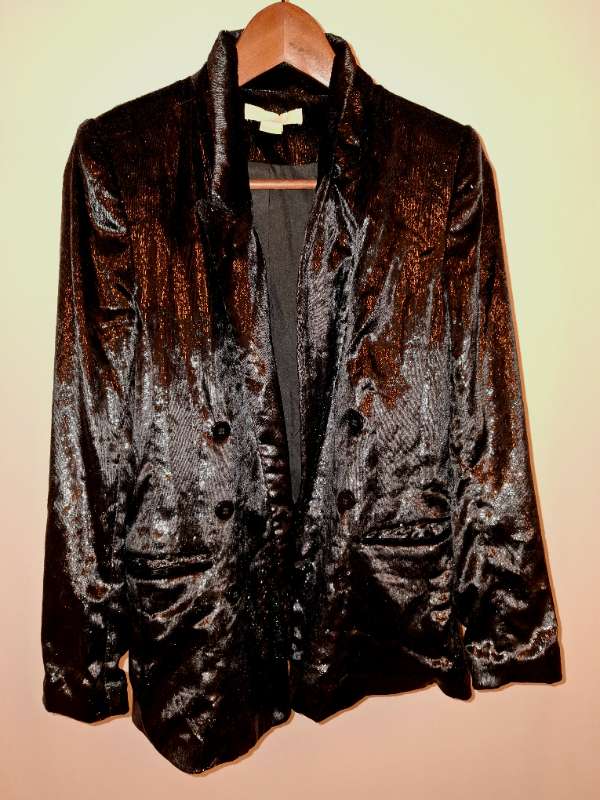 Svartur flauels blazer H&M