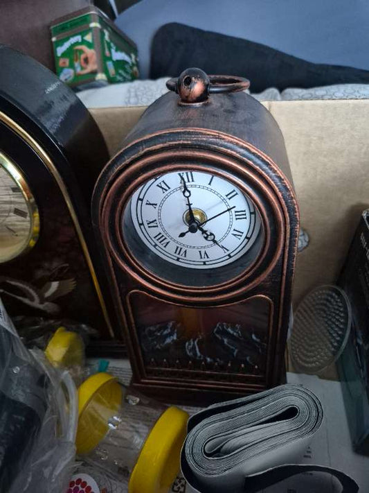 Clock with fireplace