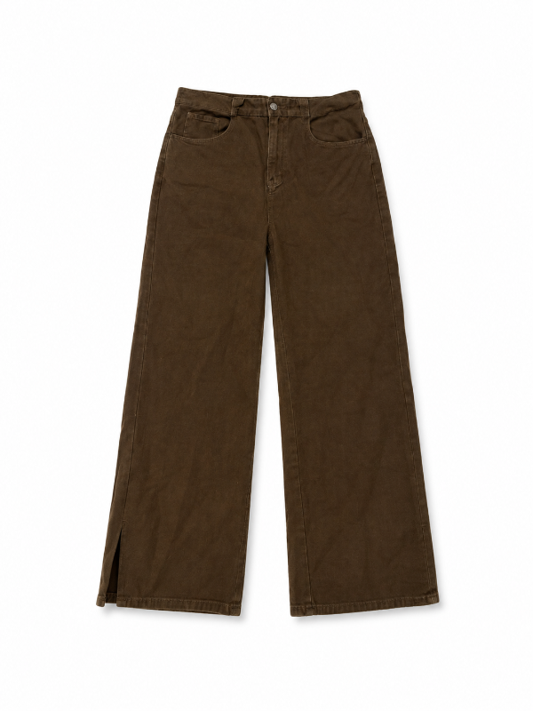 Brúnar gallabuxur - shein