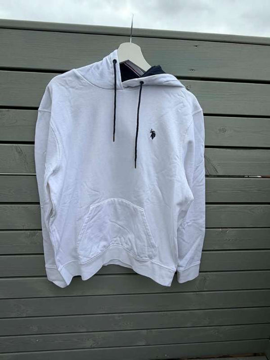 Hvít herra hettupeysa frá U.S. POLO ASSN.