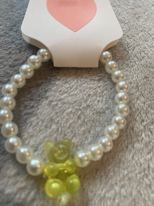 Nýtt gult gúmmí bangsa armband