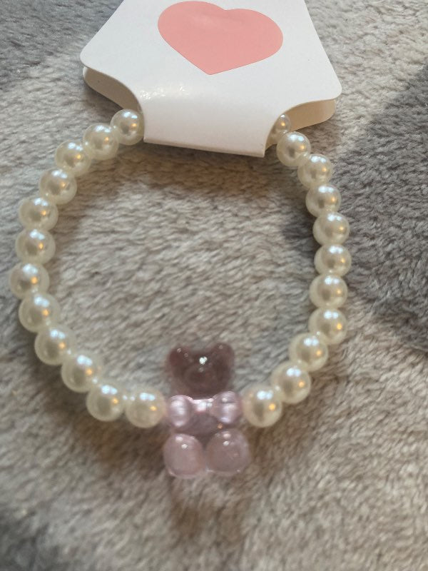 Nýtt ljóst gummíbangsa armband