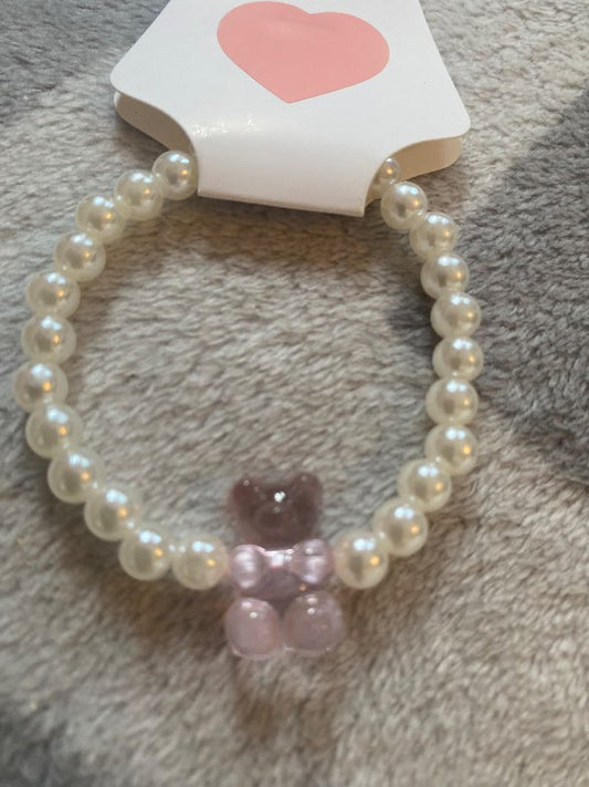 Nýtt ljóst gummíbangsa armband