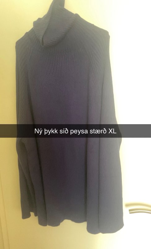 Ný þykk blá peysa